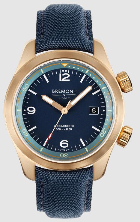 Bremont ARGONAUT BRONZE Blue Replica Watch